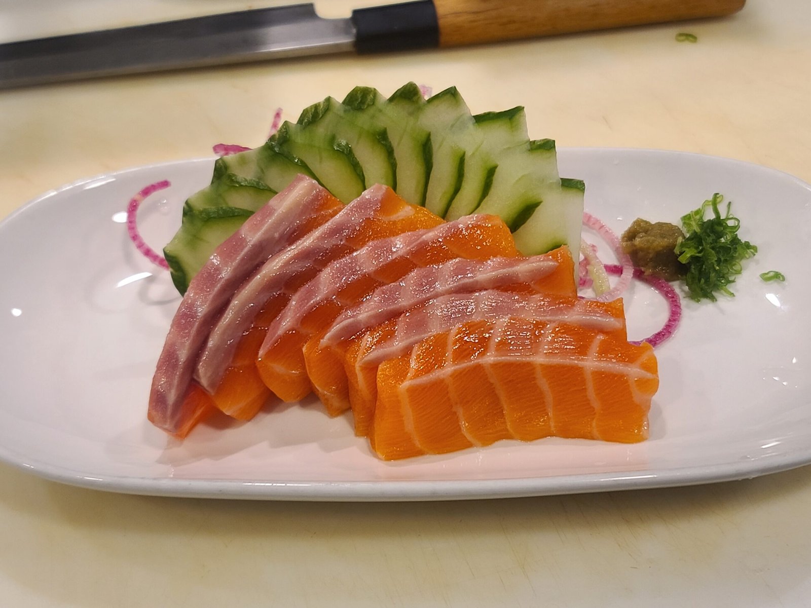 Salmon sashimi